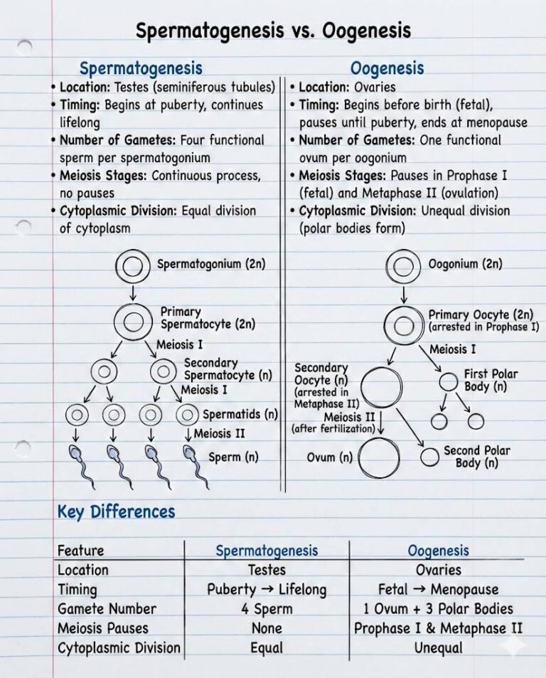 Spermatogenesis vs. Oogenesis