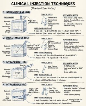 Mastering Clinical Injection Techniques: A Comprehensive Guide to ID, SC, IM, and IV Routes