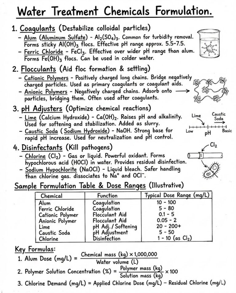 Water Treatment Chemicals Formulation
