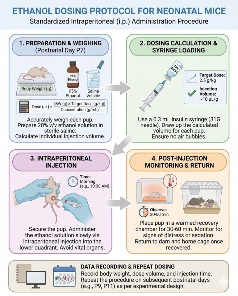Ethanol Dosing Protocol for Neonatal Mice