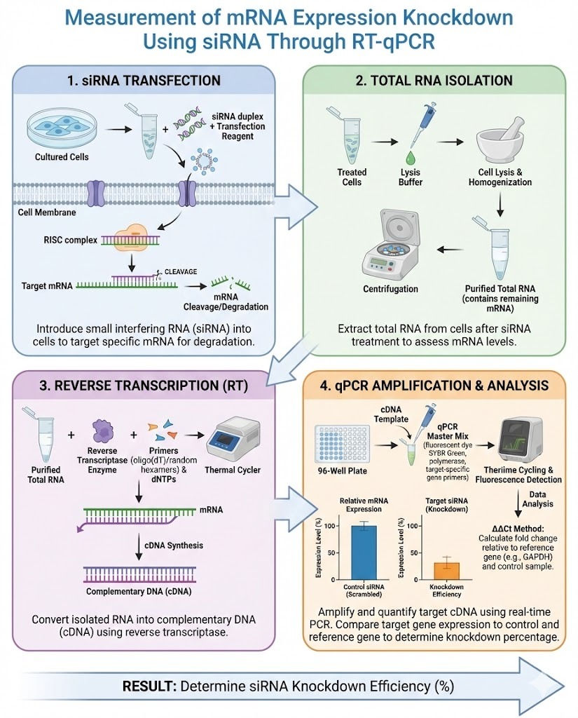 Measurement of mRNA Expression Knockdown Using siRNA Through RT-qPCR