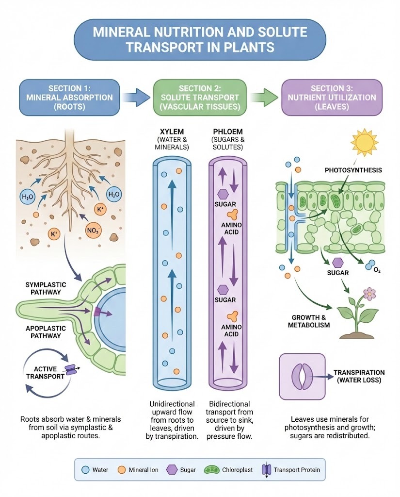 Mineral Nutrition and Solute Transport in Plants