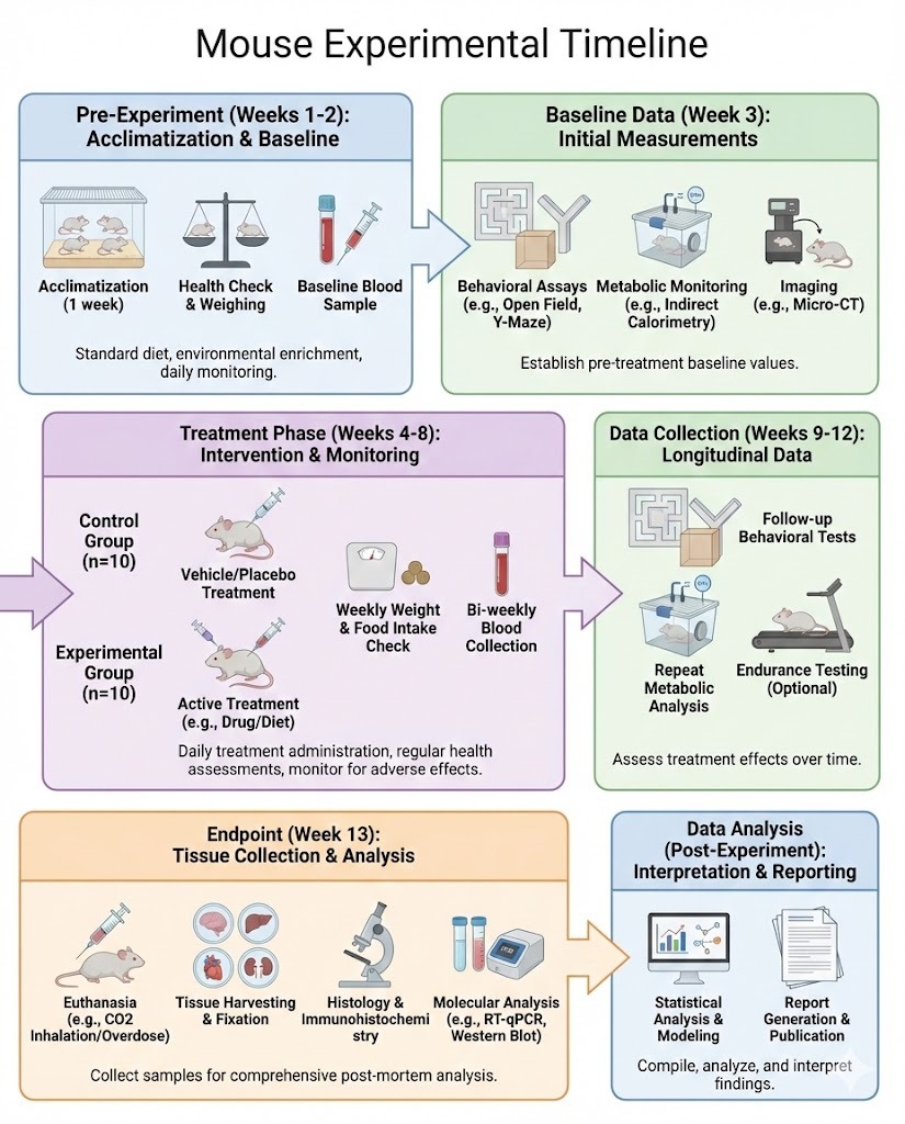 Mouse Experimental Timeline