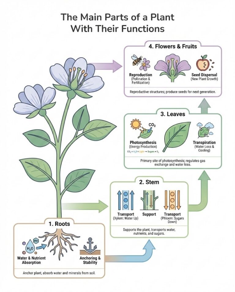 The Main Parts of a Plant With Their Functions