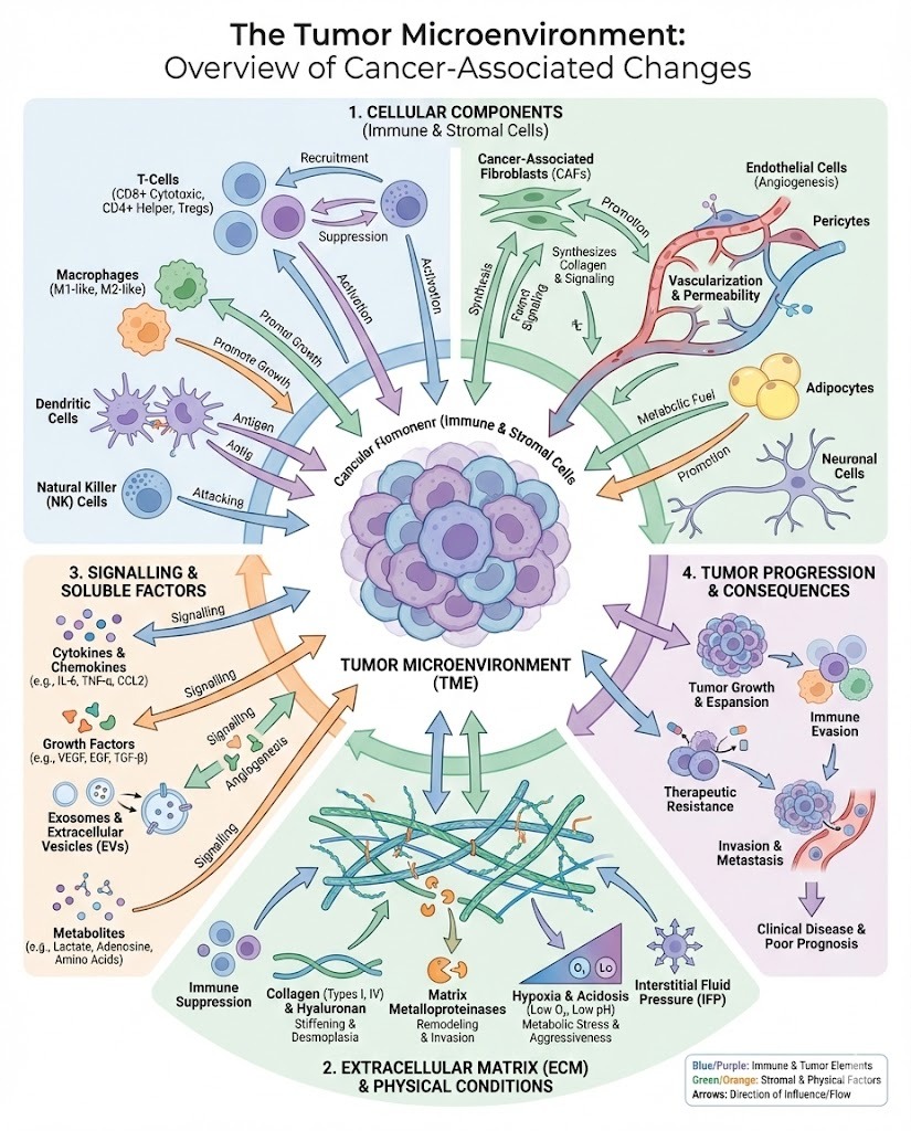 The Tumor Microenvironment Overview of Cancer-Associated Changes