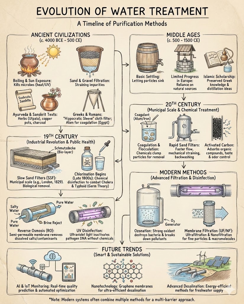 Evolution of Water Treatment: From Ancient Practices to Modern Technology