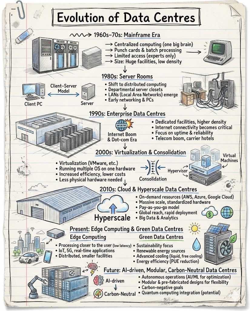 Evolution of Data Centres