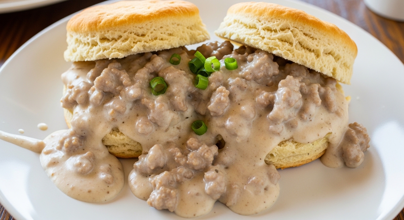 Sausage Gravy Biscuit Plate: A Hearty Southern Comfort Classic