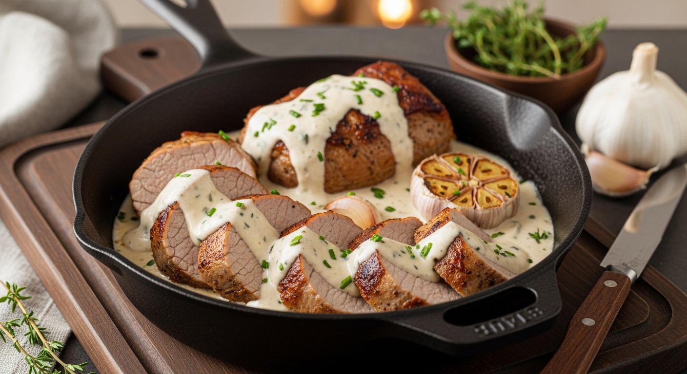 Keto Creamy Garlic Pork Tenderloin: A Rich, Low-Carb Delight