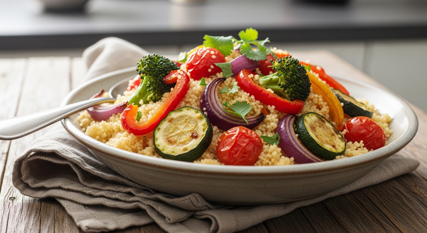 Roasted Veg Couscous: A Flavorful, Nutritious, and Easy One-Pot Dish
