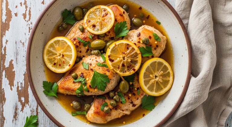 Lemon Caper Chicken: A Bright, Zesty Dish That’s Easy to Make and Packed with Flavor