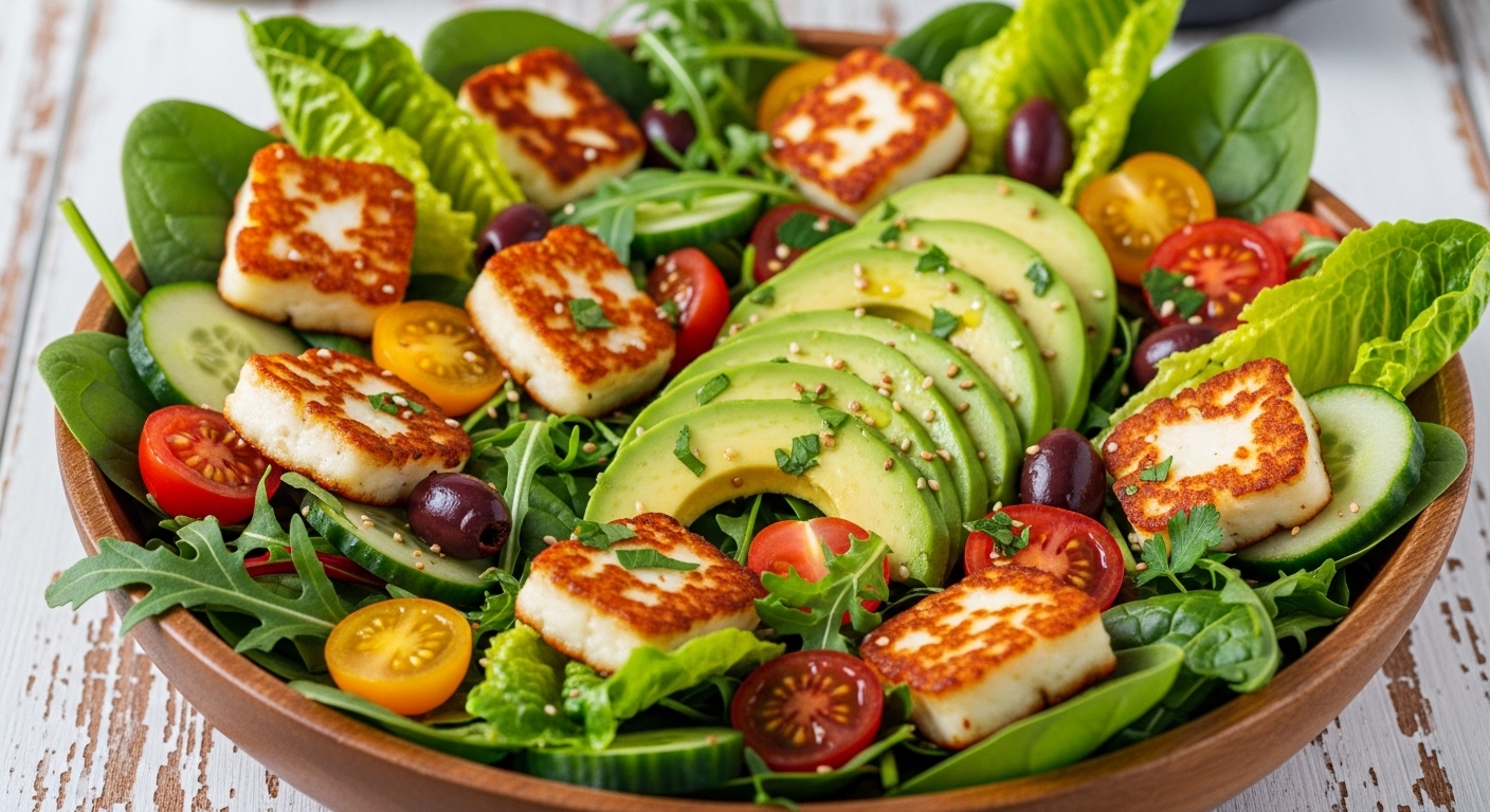 Keto Halloumi Salad: A Crispy, Creamy Low-Carb Delight