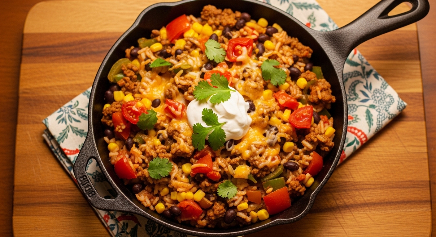 Burrito Rice Skillet: A Hearty One-Pan Delight That’s Easy to Make and Impossible to Resist