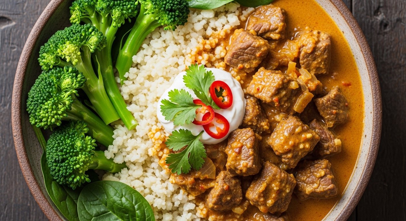 Keto Beef Curry Bowl: A Hearty, Low-Carb Comfort Dish