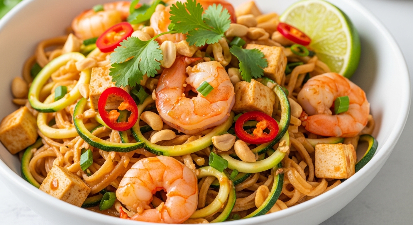 Keto Pad Thai Zoodles: A Low-Carb Twist on a Classic Thai Favorite
