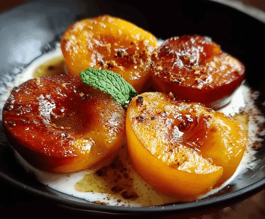 Easy Pan Fried Peaches With Honey Glaze