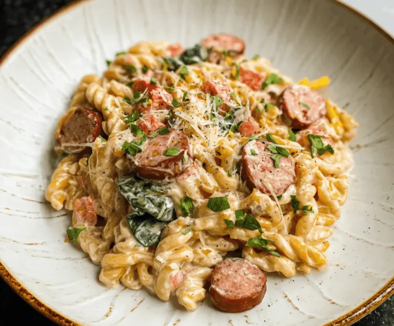 Cream Cheese Smoked Sausage Pasta Recipe
