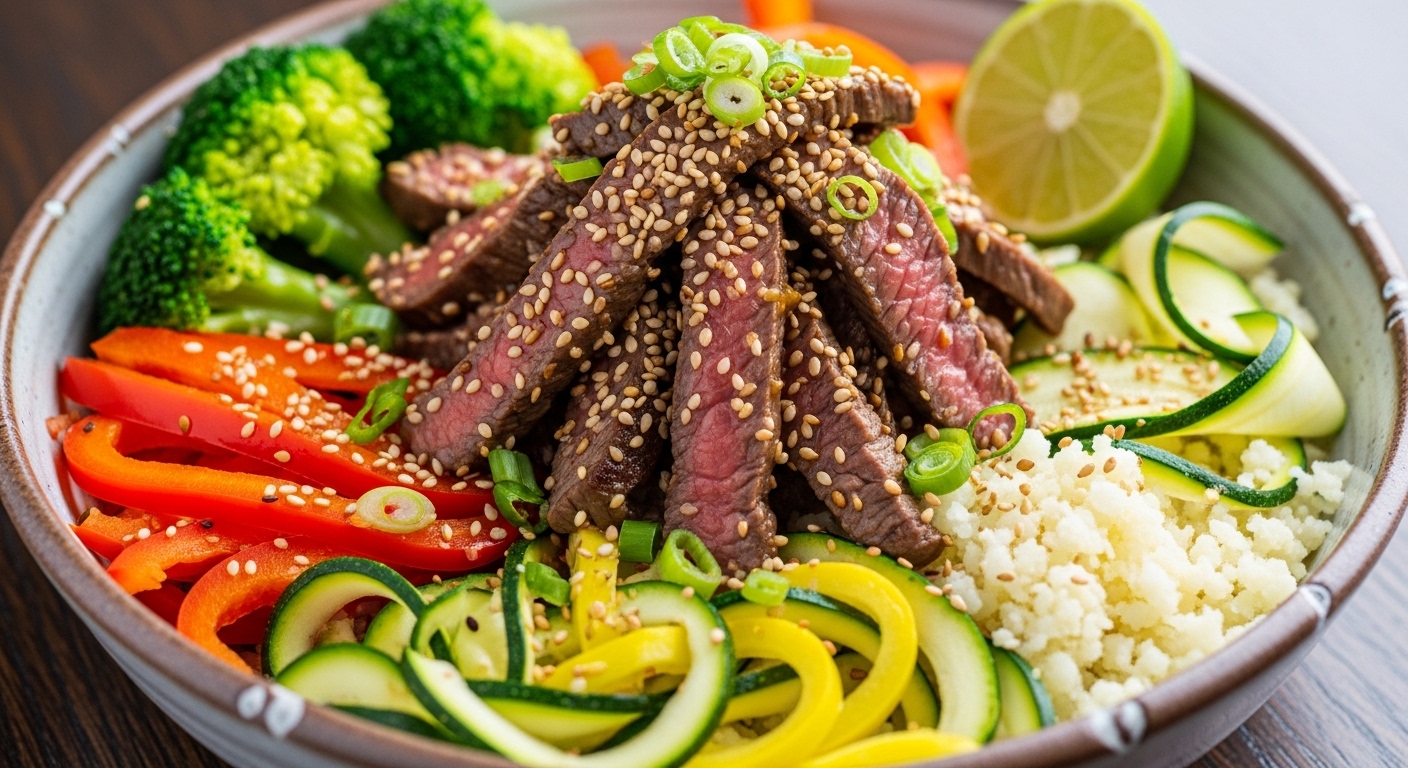 Keto Sesame Beef Bowl: A Flavor-Packed Low-Carb Delight