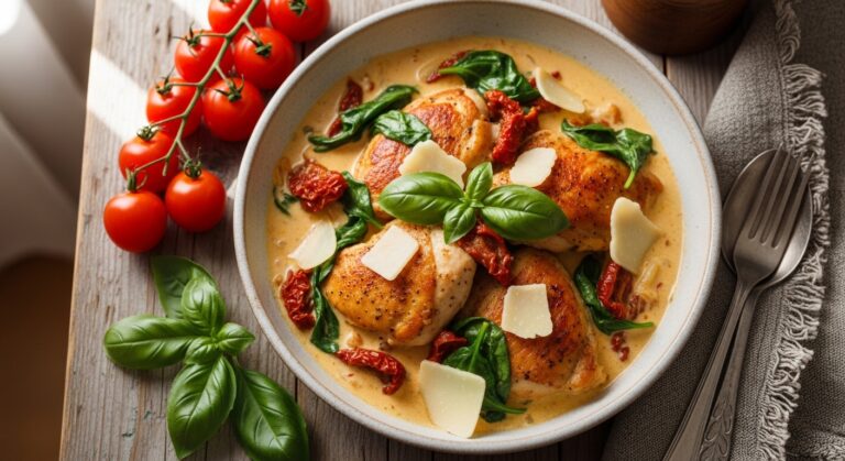 Creamy Tuscan Chicken: A Rich, Comforting Dish That Tastes Like Italy