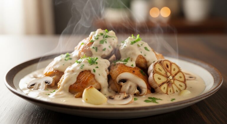 Creamy Garlic Chicken: A Rich, Comforting Dish That Melts in Your Mouth