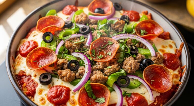 Keto Supreme Pizza Bowl: The Ultimate Low-Carb Comfort Food