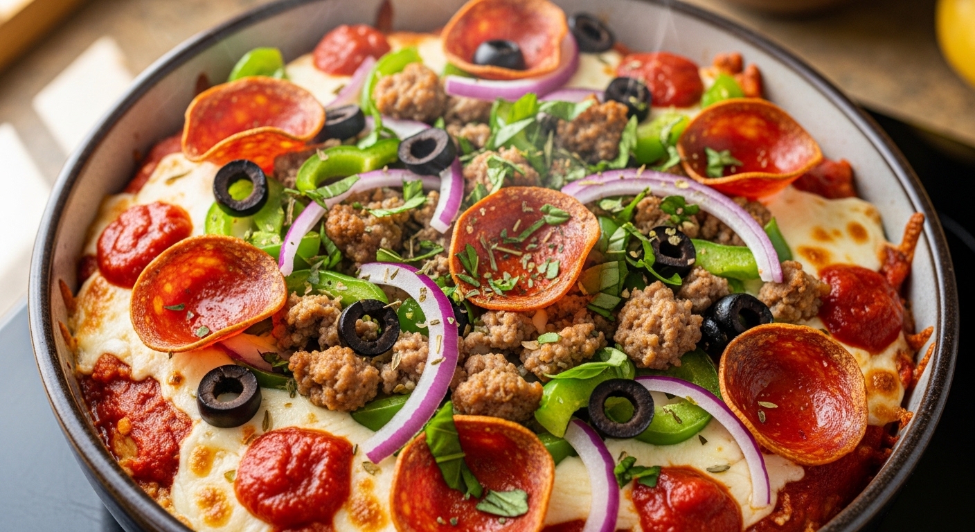 Keto Supreme Pizza Bowl: The Ultimate Low-Carb Comfort Food