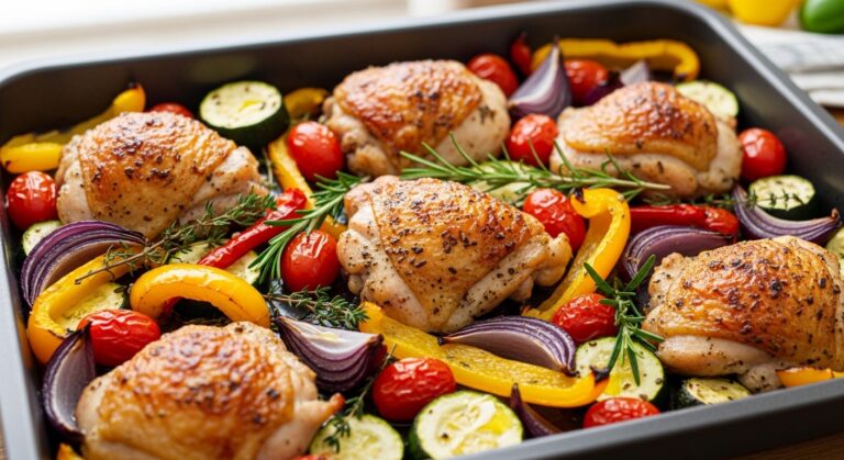 Mediterranean Chicken Tray Bake: A Flavorful, Easy One-Pan Wonder