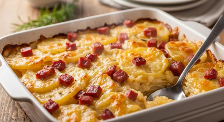 Scalloped Potatoes with Ham: A Comforting Classic with Smoky Flavor