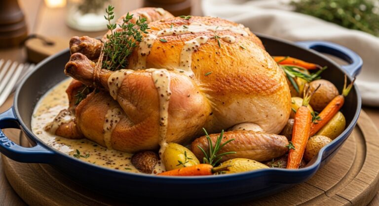Dijon Chicken Roast: A Creamy, Flavor-Packed One-Pan Wonder
