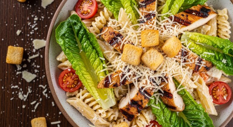 Chicken Caesar Pasta: Creamy, Crispy, and Comfortingly Delicious