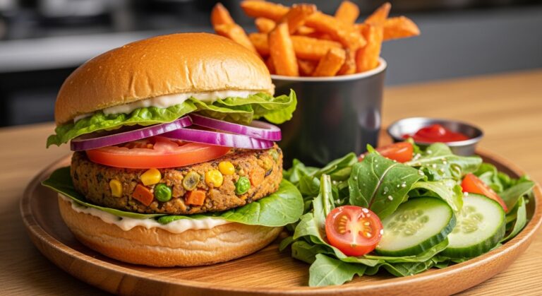 Veggie Burger Plate: A Delicious, Wholesome Meal You’ll Want to Make Every Week