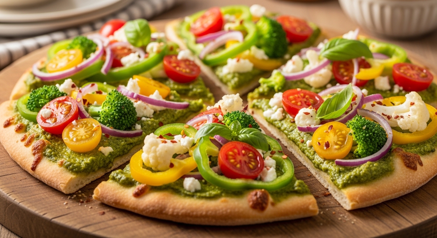 Pesto Veggie Pizza: A Fresh, Flavorful Twist on Classic Italian Comfort