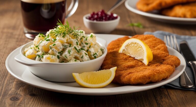 Schnitzel with Potato Salad: A Hearty German Classic That Tastes Like Home