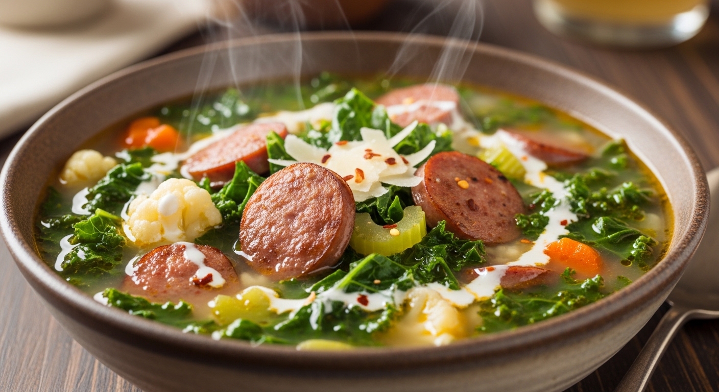 Keto Sausage Kale Soup: A Hearty, Low-Carb Comfort Food