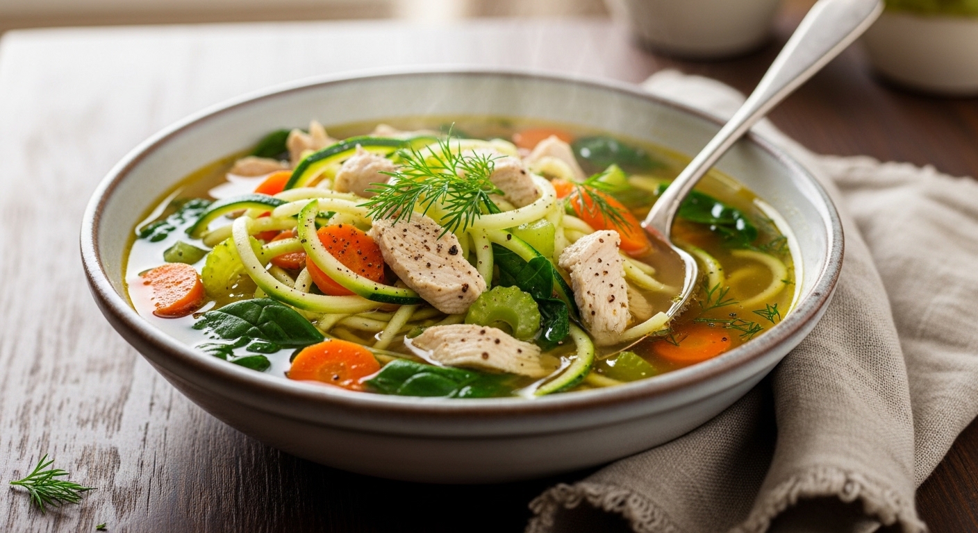 Keto Chicken Zoodle Soup: A Comforting Low-Carb Twist on a Classic Favorite