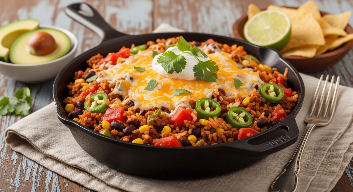 Tex Mex Rice Skillet: A Flavor-Packed One-Pot Wonder That’s Perfect for Busy Weeknights