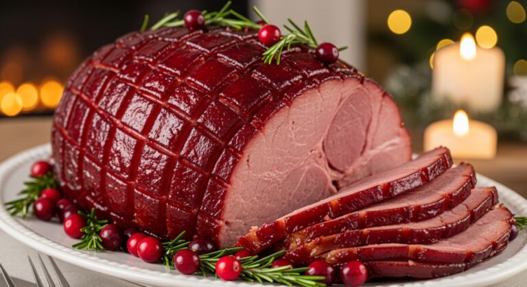 Cranberry Glazed Ham: A Festive Favorite with Tangy Sweetness
