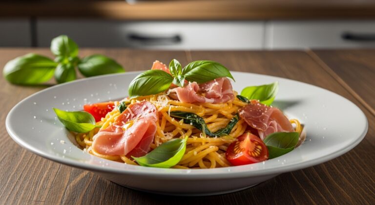 Prosciutto Pasta Plate: A Symphony of Flavors in Every Bite