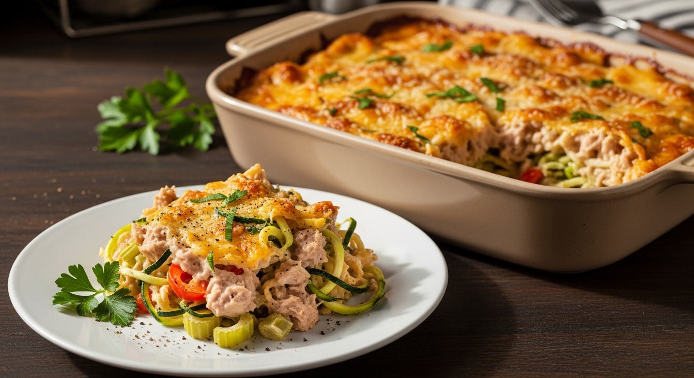 The Perfect Comfort Food Hack for Keto Lovers: Keto Tuna Zoodle Casserole