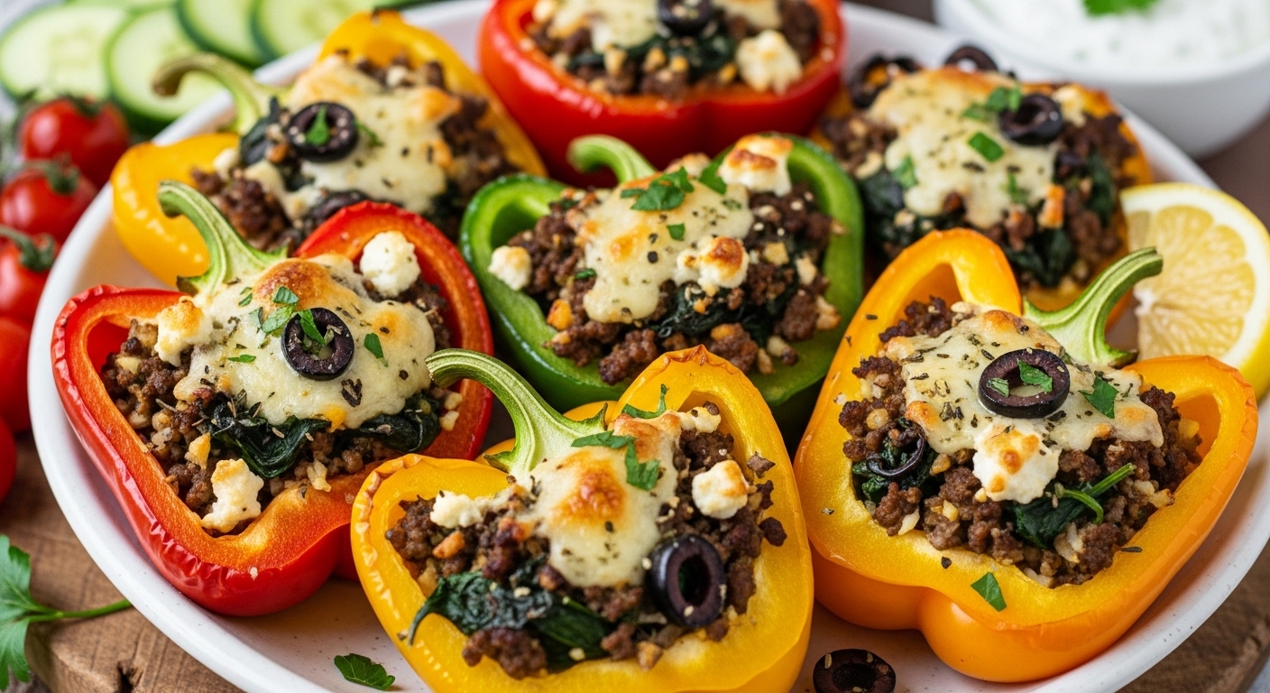 Keto Mediterranean Stuffed Peppers: A Flavor-Packed, Low-Carb Delight