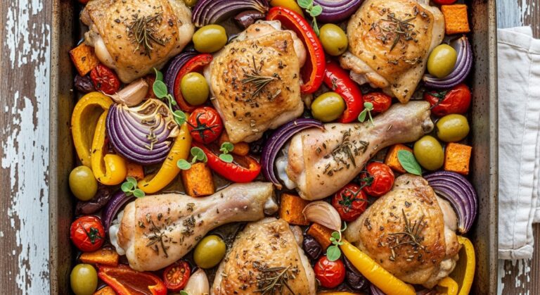 Olive Chicken Tray Bake: A Flavor-Packed One-Pan Wonder