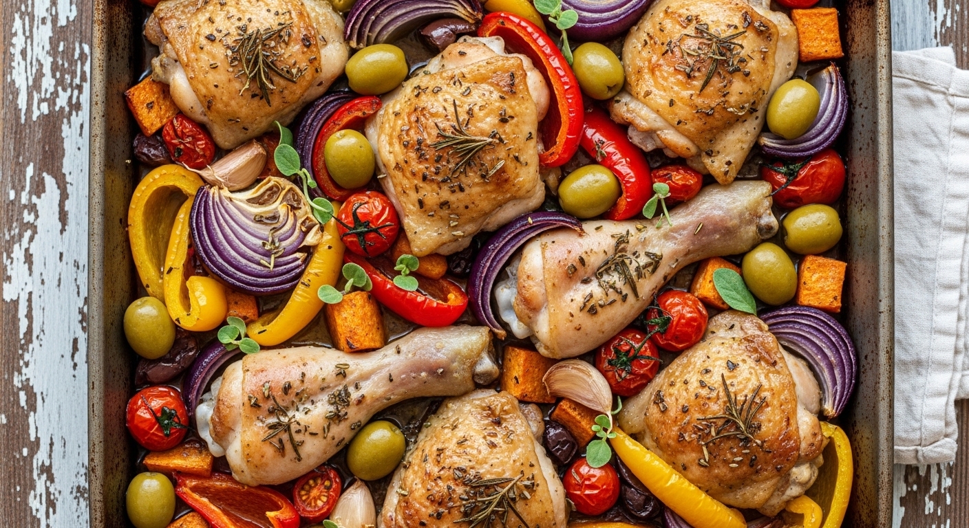 Olive Chicken Tray Bake: A Flavor-Packed One-Pan Wonder
