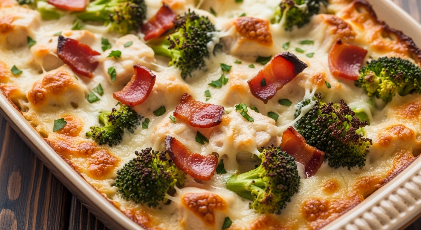 Keto Chicken Bacon Alfredo Bake: A Creamy, Low-Carb Comfort Food
