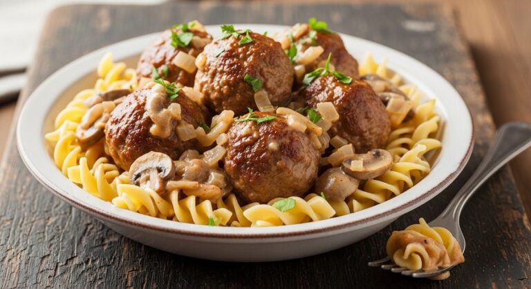 Meatball Stroganoff: A Creamy, Comforting Classic You’ll Want to Make Every Weekend