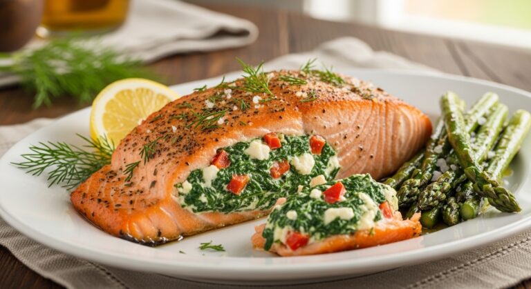 Keto Spinach Stuffed Salmon: A Flavorful Low-Carb Delight