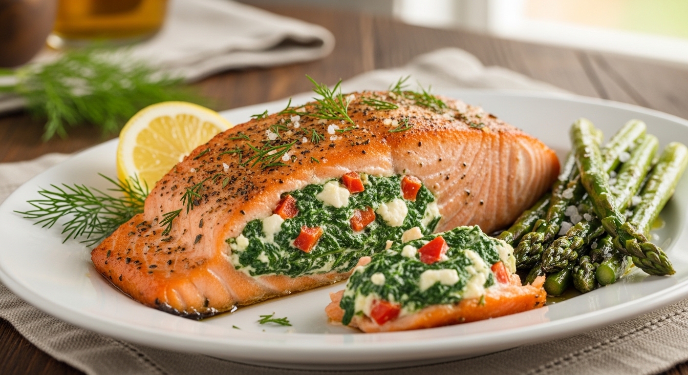 Keto Spinach Stuffed Salmon: A Flavorful Low-Carb Delight