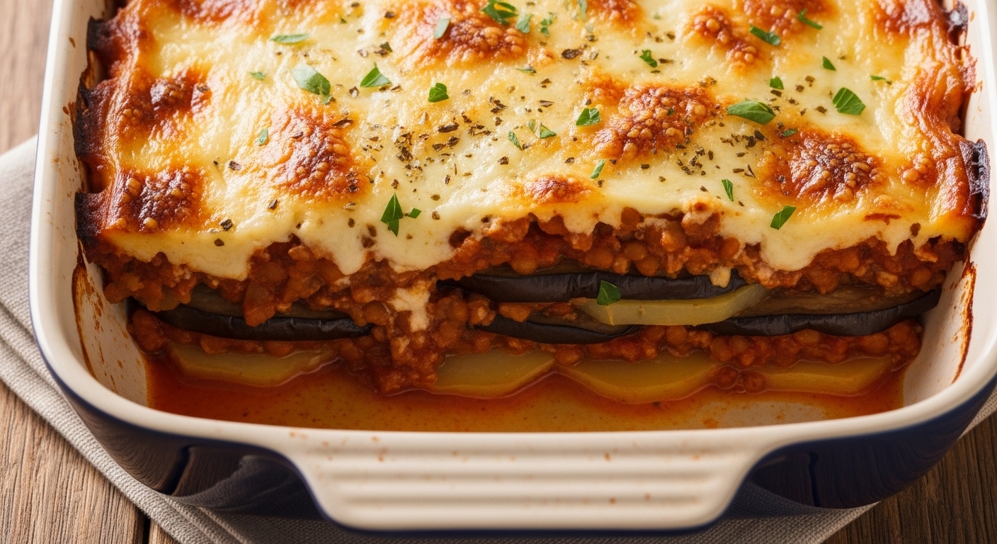 Lentil Moussaka: A Hearty, Plant-Based Twist on a Mediterranean Classic