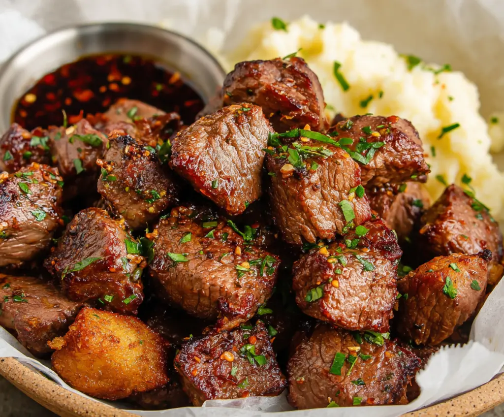 Air fryer steak bites