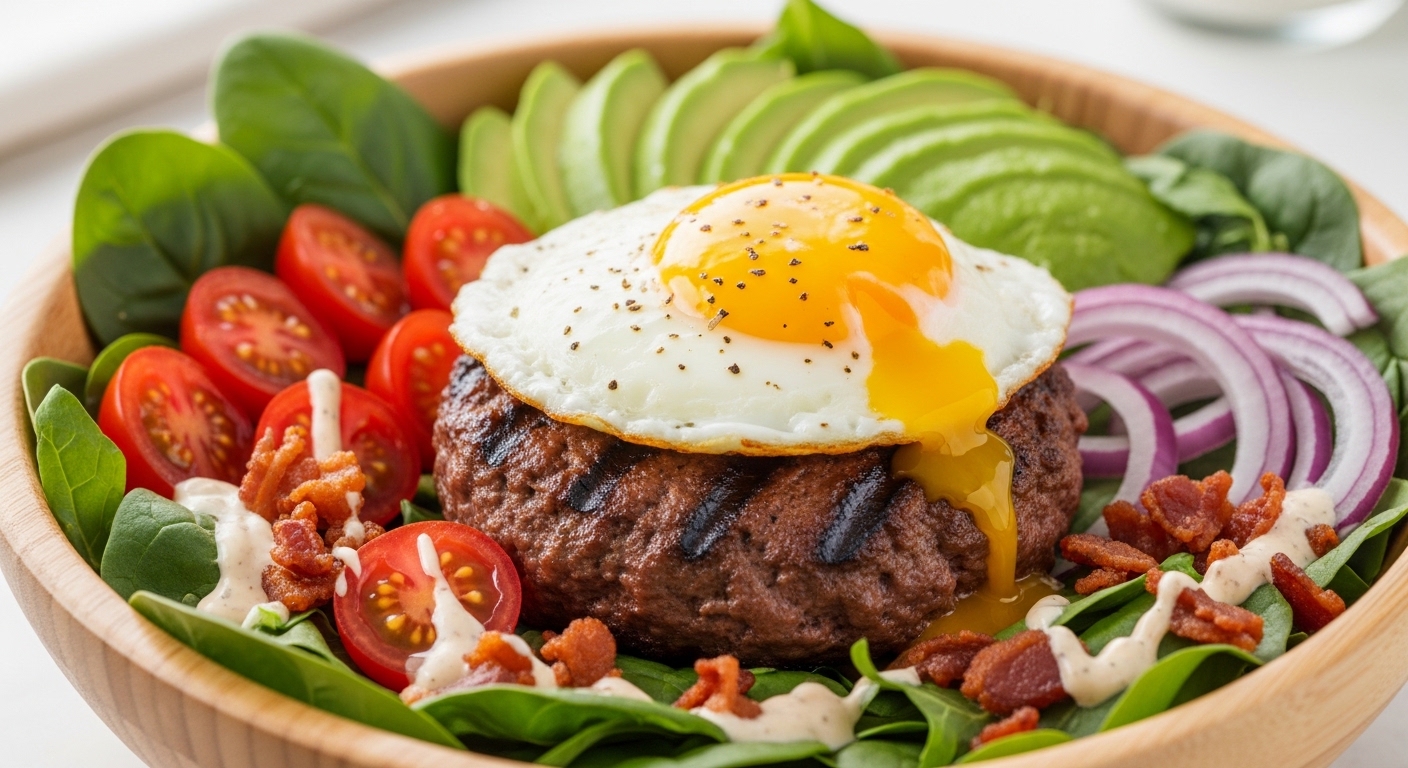 The Ultimate Guide to Keto Fried Egg Burger Bowl: A Protein-Packed, Low-Carb Delight