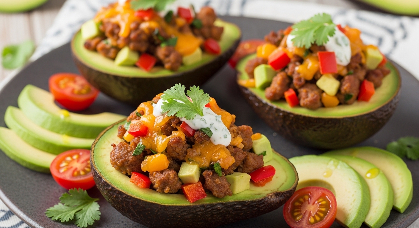 Keto Sausage Stuffed Avocados: A Flavorful Low-Carb Delight